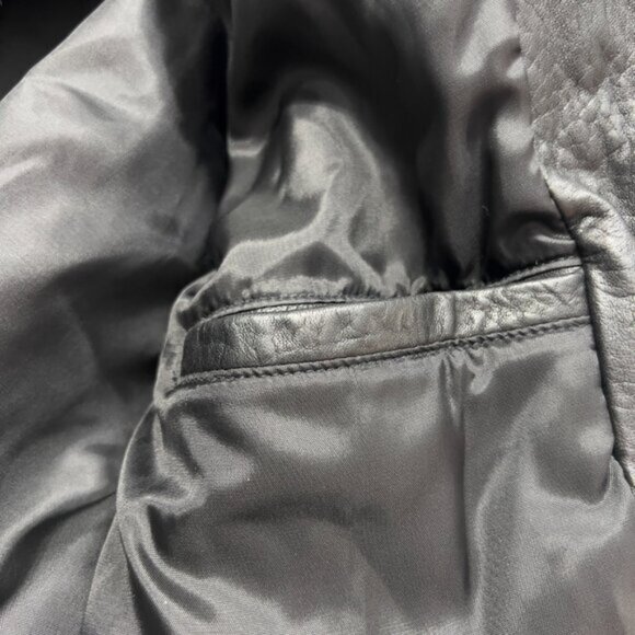 Michael Hoban North Beach Black Leather Jacket Size 38 Made in USA - Picture 13 of 14